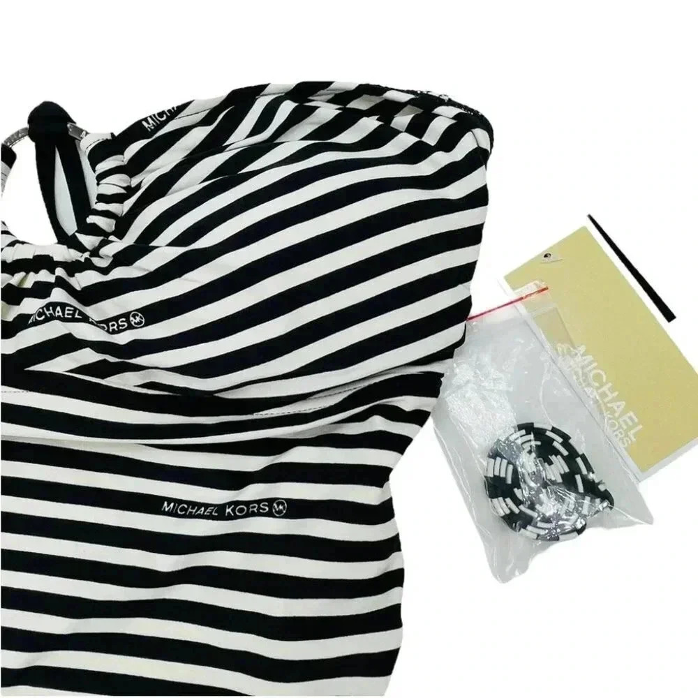 MICHAEL Michael Kors Striped Ring Detail Tankini Swim Top Size XS - Picture 5 of 8